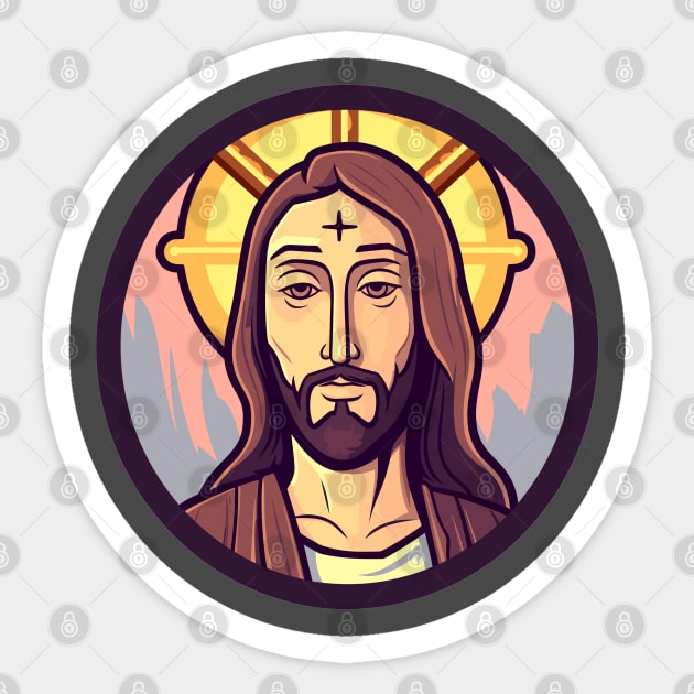 Funny Christian gift - Jesus Christ Sticker by DesginsDone